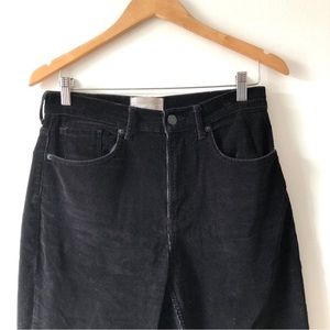 Everlane The Cheeky Straight Corduroy Pant in Black